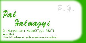 pal halmagyi business card